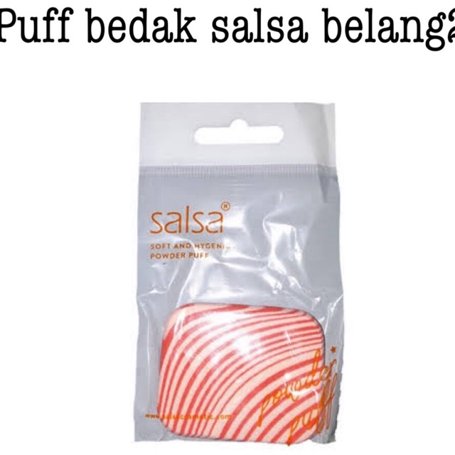 Puff powder belang2 salsa - powder bedak salsa puff