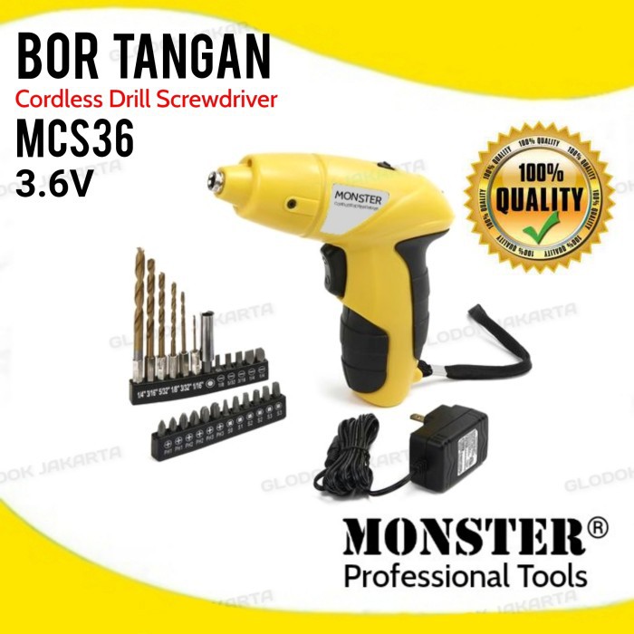 Mesin Bor Baterai Cordless Drill Screwdriver Bor Tangan Baterai