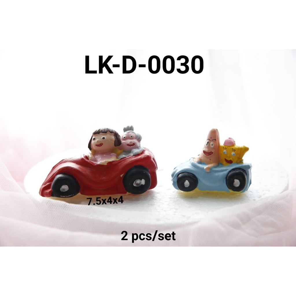 LK-D-0030 Topper mainan KARAKTER lokal Dora dan spongebob mobil yamama baking