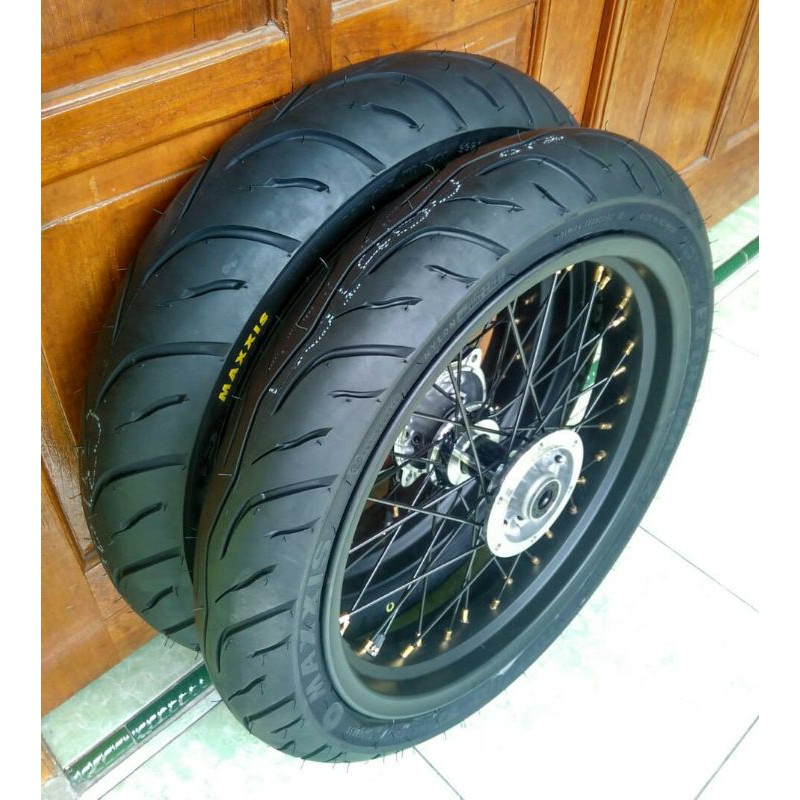 roda set velg set ban set supermoto klx bf klx dtracker new ban maxxis