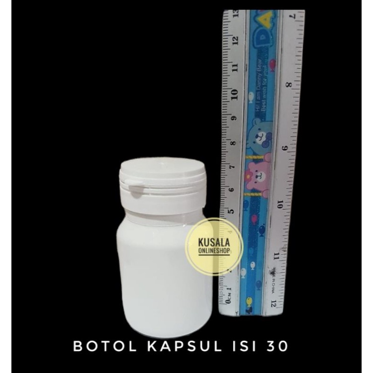 Botol kapsul isi 30 kapsul/Botol obat/Botol obat bulat/Botol kapsul pet