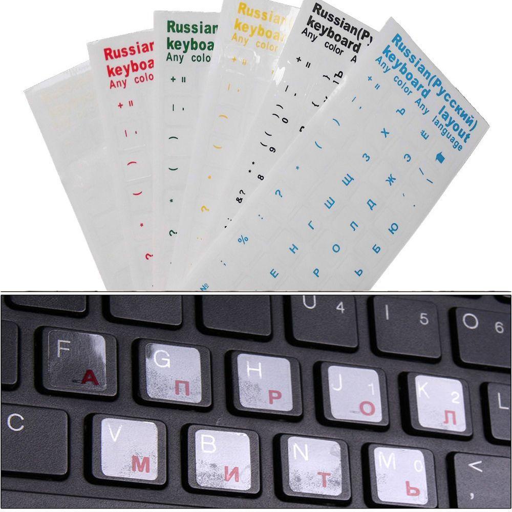 Preva Stiker Keyboard Tahan Air Perekat Diri Multicolor Transparan