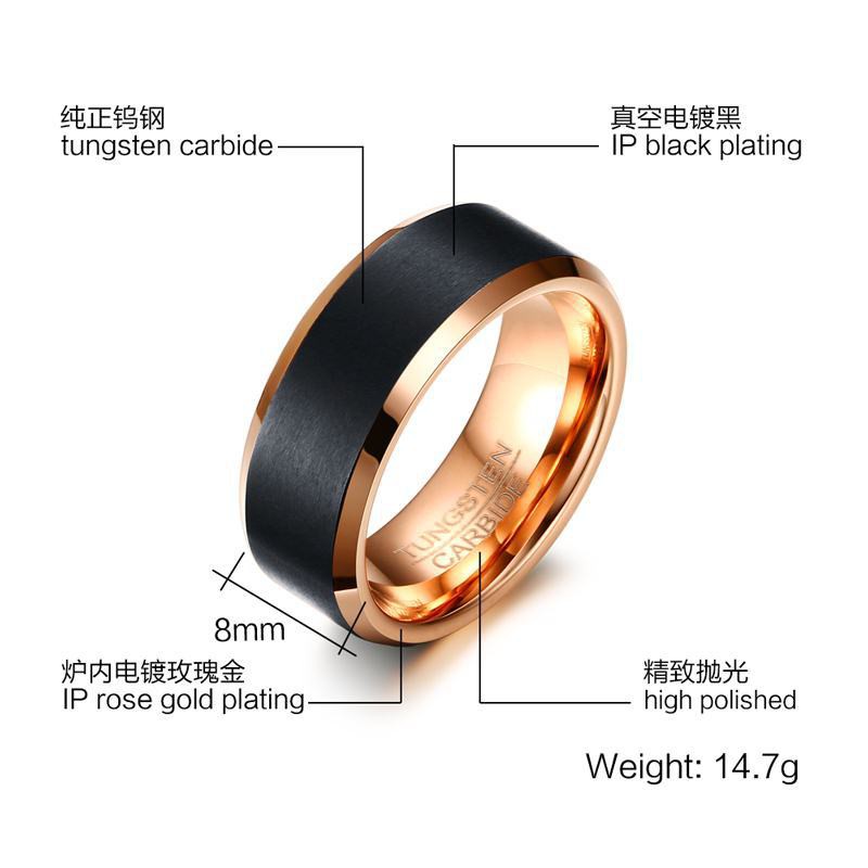 Cincin Single Pria Cowok Tungsten Carbid / Cincin nikah cowok pria Cp006 Kualitas bagus Cocok Hadiah