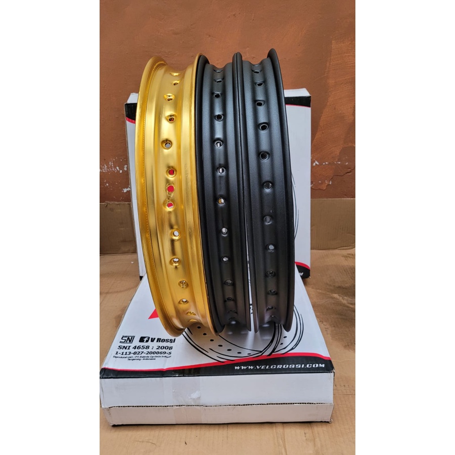 Velg Rossi WM Ring 18 140 160 185 215 Ring 18 WM 140 160 185 215 RING 18 HITAM GOLD
