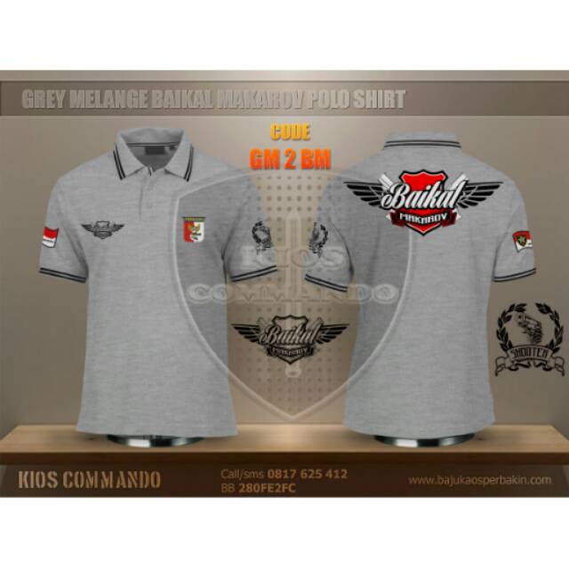 Baju Kaos Polo Perbakin Baikal Makarov GM2BM