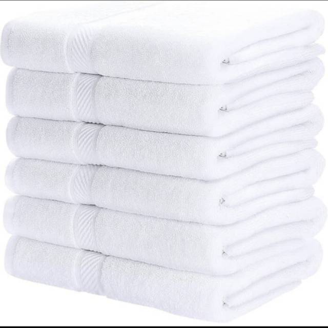 Handuk Dewasa Ukuran 70x140 Mutia Terlaris Termurah Polos Putih