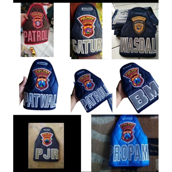 Ban lengan patroli,patwal,propam,BM,PJR,Wasdal,gatir-banlengan bordir timbul