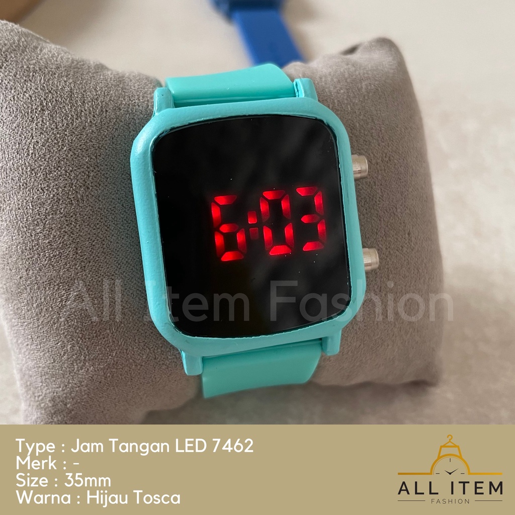 COD✅ Jam Tangan Digital LED 7462 Rubber Electronic Fashion Import Pria Wanita Anak Remaja / Jam Tangan Segi Kotak / Jam Tangan LED DEWASA MODEL KOREA / HARGA GROSIR