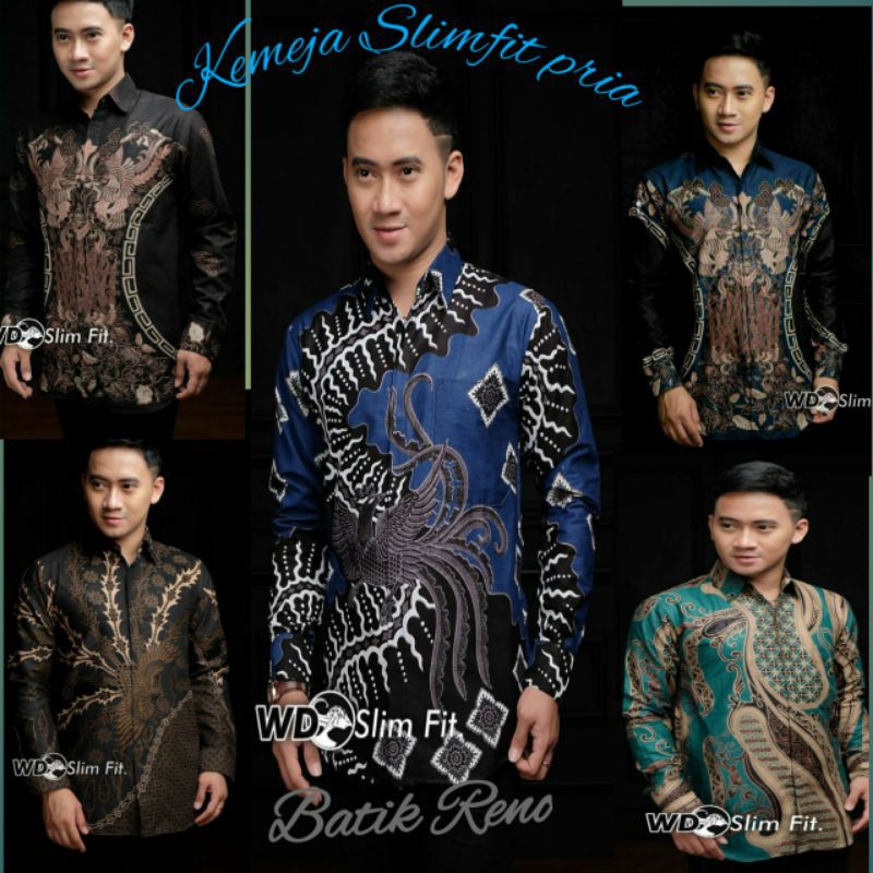 Kemeja batik lengan panjang size m l xl xxl xxxl