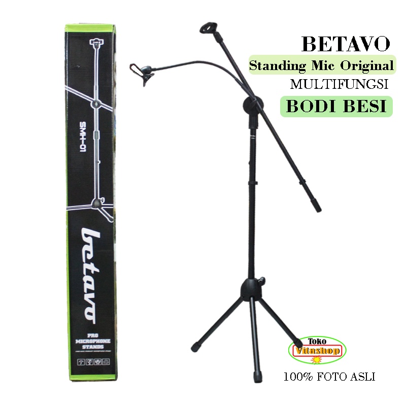 STAND MIC BETAVO SMH-01 STANDING MIK MICROPHONE MULTI UPDOWN BODI BESI