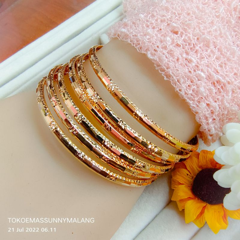 Gelang krincing emas asli 300%