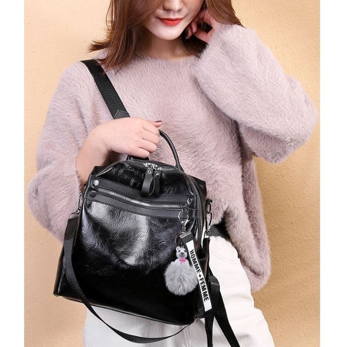 BJ72731 - BLACK/BROWN - TAS RANSEL PUNGGUNG BACKPACK PU LEATHER KULIT SINTETIS IMPORT TERLARIS TERMURAH TERBARU BAGSTORE JAKARTA TAS BATAM GT1288 CR7028 BQ2669 ZC8134 EL824 DJ2735 VC86674 LT1456 KPC8540 B134710 DC6991