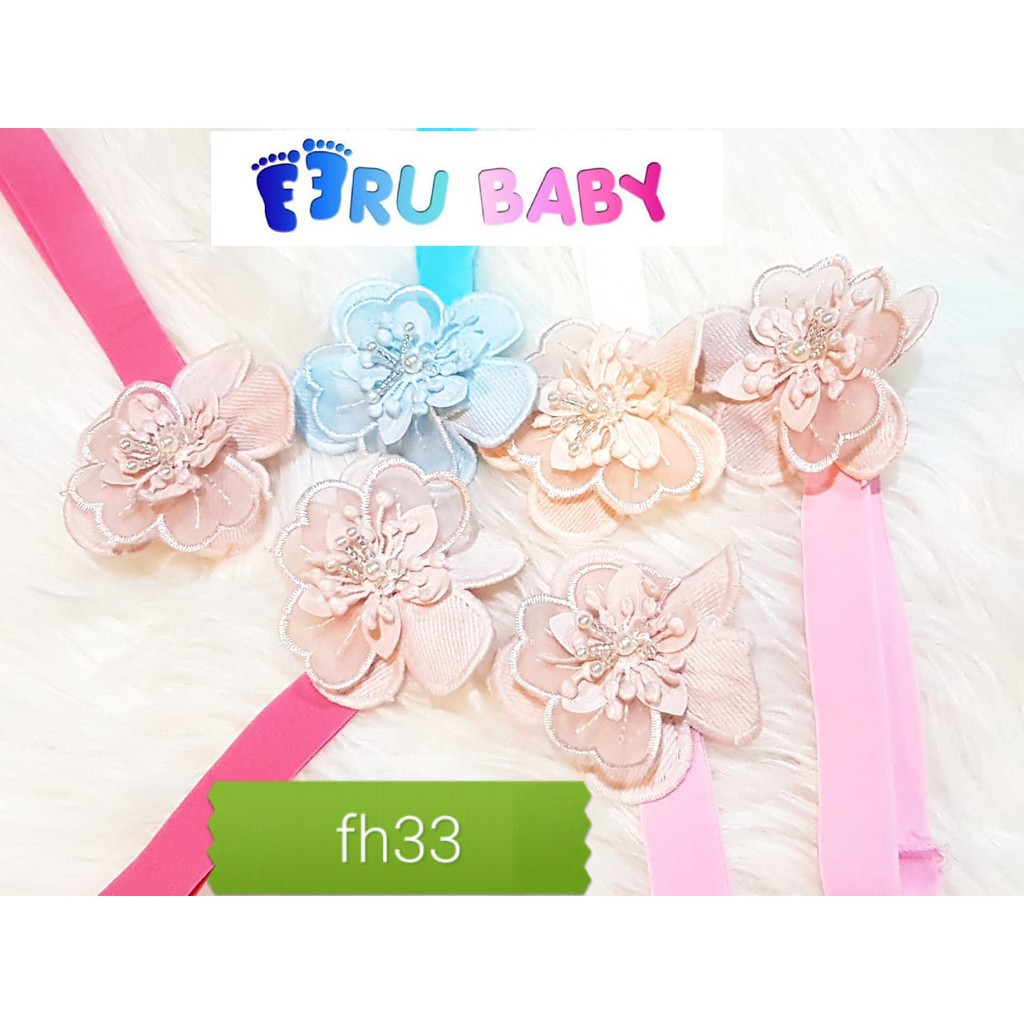 Eeru Baby Bando cewe motif bunga fh 33