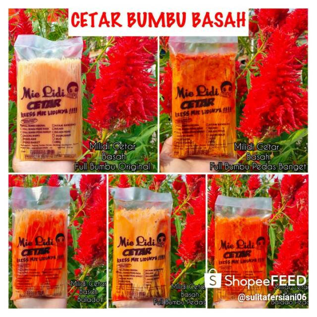 

Milidi cetar bumbu basah rasa balado, original, pedes biasa, pedes banget