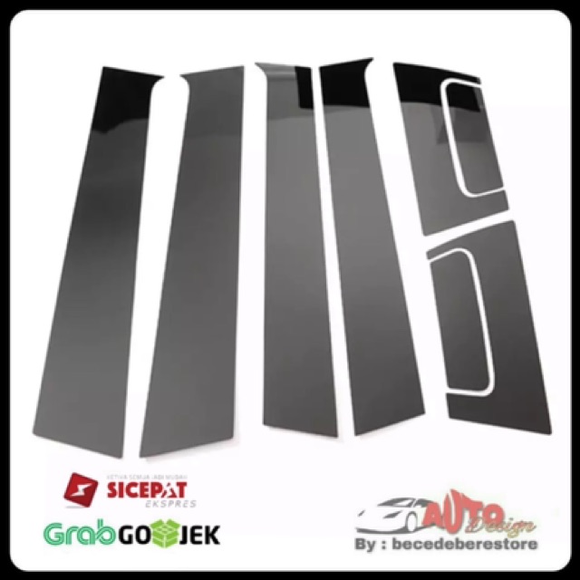 Garnish Pilar Pintu Honda HRV Glossy Piano Black PVC Kualitas Terbaik