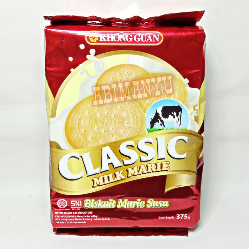 

biskuit marie classic khong guan 375gr - biskuit khong guan mari susu