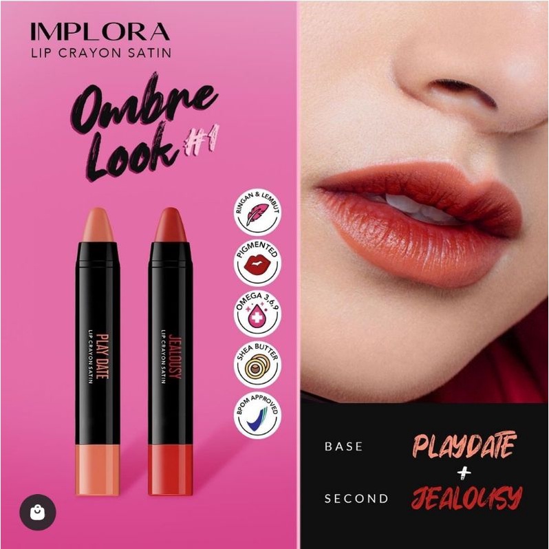 IMPLORA Lip Crayon Satin | Lipstick | Lip Cream | Lipcream | Lipcrayon