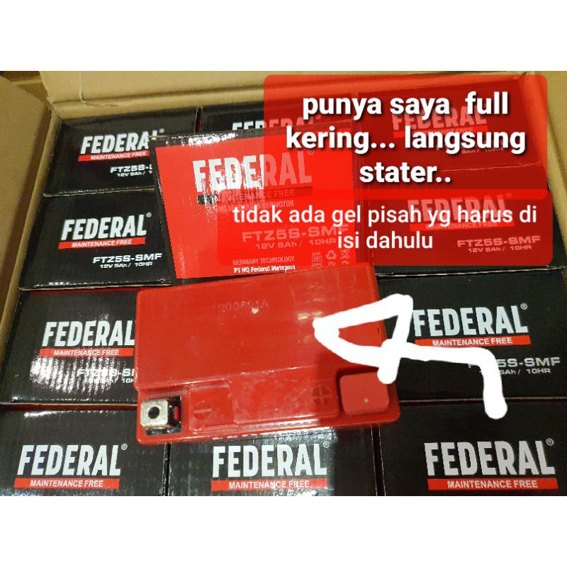 Jual AKI KERING FEDERAL/AKI KERING GS BEAT/AKI KERING HONDA/AKI KERING