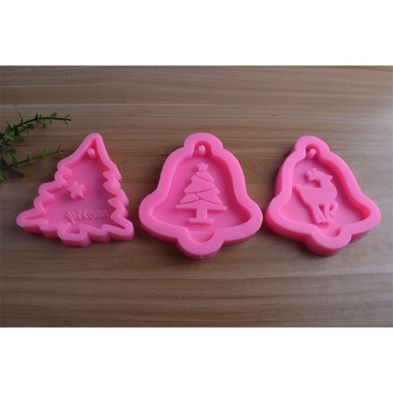 Glitter DIY Christmas Tree Snowflake Resin Jewelry Making Silicone Molds Art Craft Tools