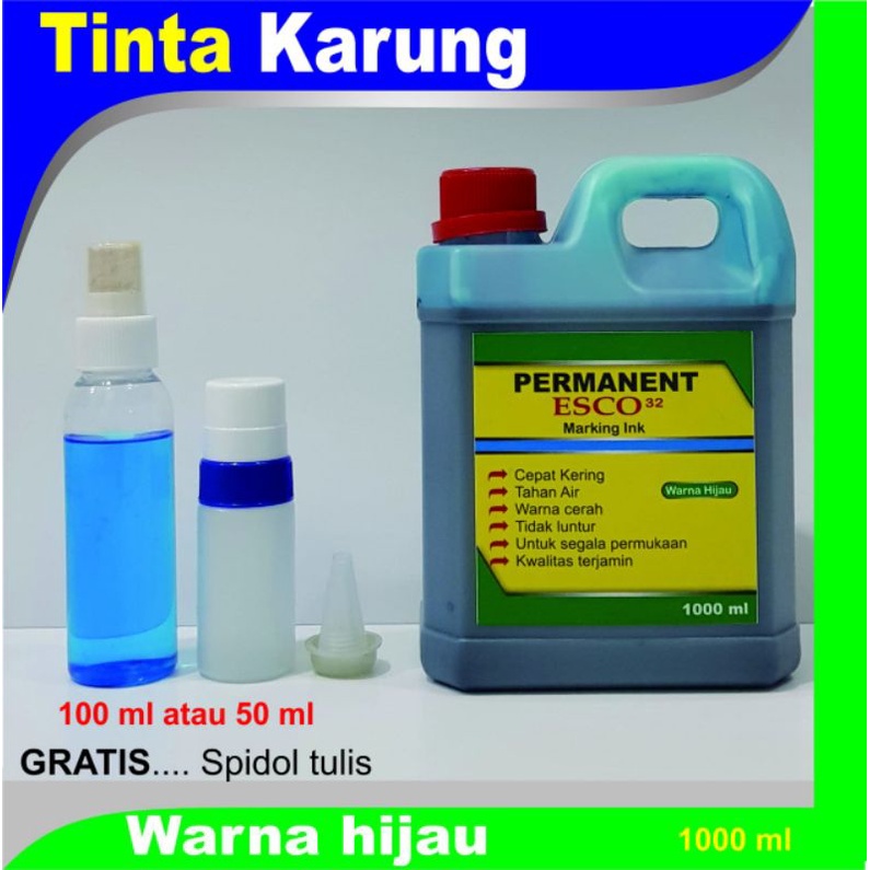 

Tinta karung esco / tinta spidol permanen hijau 1 ltr