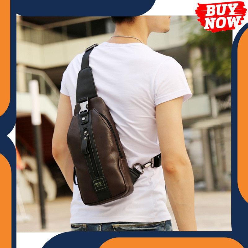 DSQ162 Tas Selempang Kulit Pria Sling Bag Slempang MO&Y