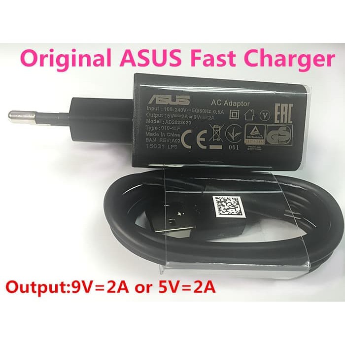 Charger ASUS 5V 9V 2A Fast Charging Adapter Original - Hitam