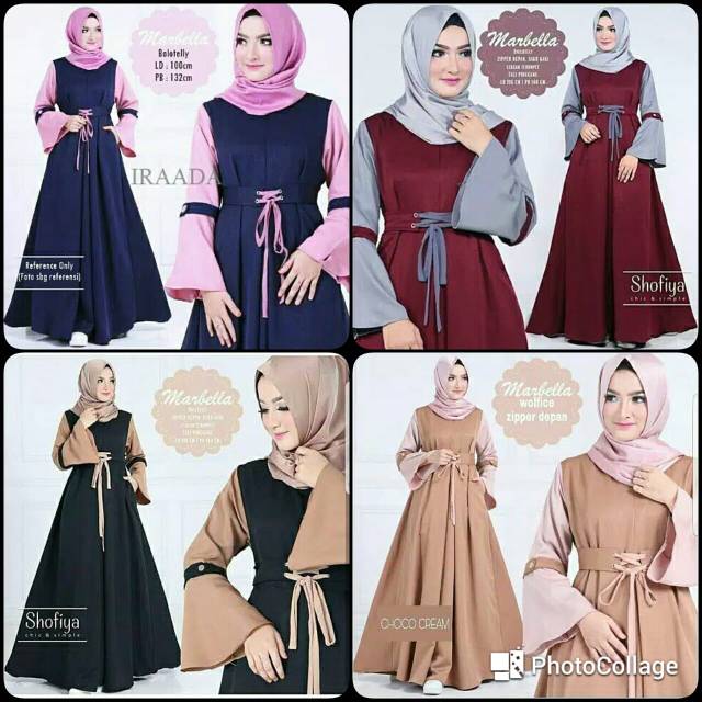 Baju Muslim Wanita Marbela Dress / Gamis Wanita Busui Friendly