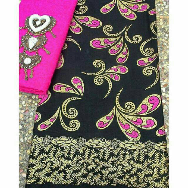 Batik setelan kain batik embos pink