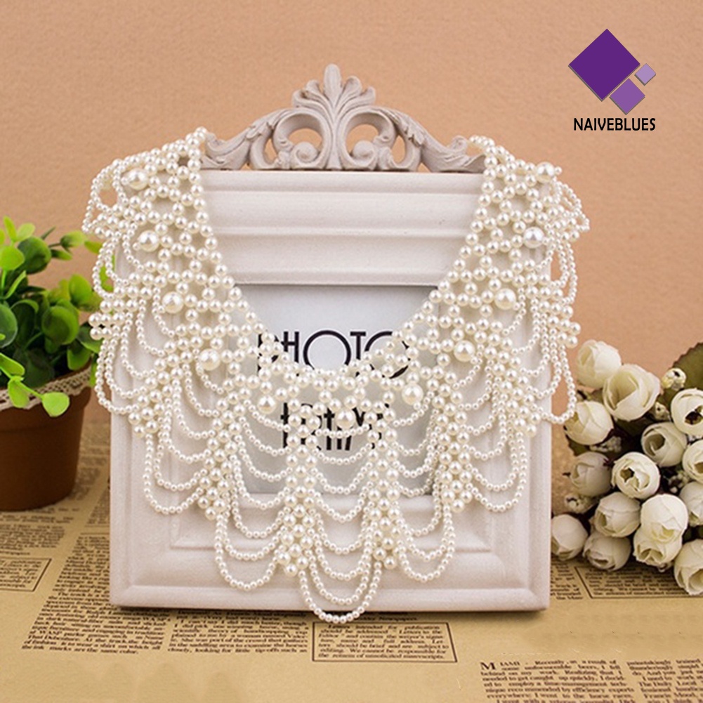 Kalung Mutiara Imitasi Model Hollow Gaya Elegan Untuk Wanita