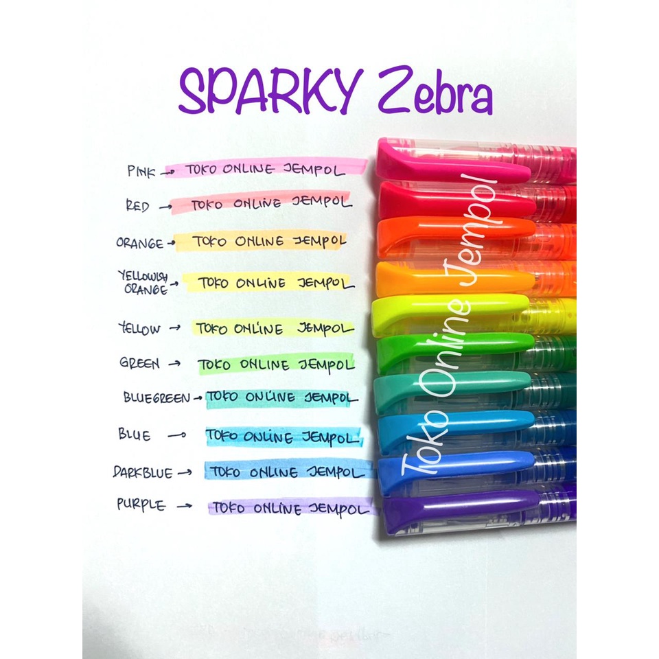 

Sparky Zebra Highlighter Sparky-1 Spidol Marker highlighters warna ATK0996ZB