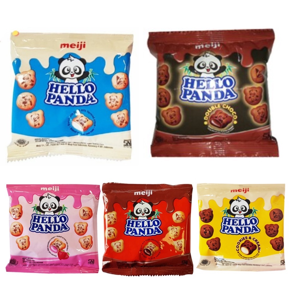 

2Xbtygneal Sakha Snack ) Hello Panda Meiji Renceng Isi 10 Pcs X 10 Gr