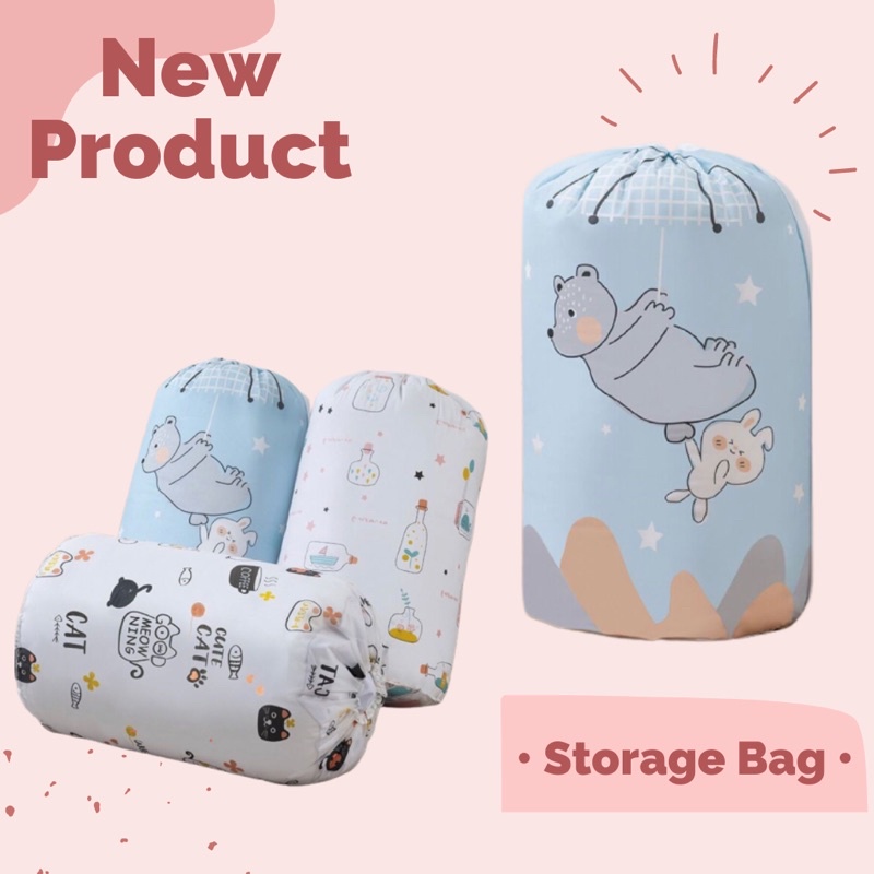 Storage bag cloth Tempat serbaguna bedcover selimut baju tempat kain serbaguna