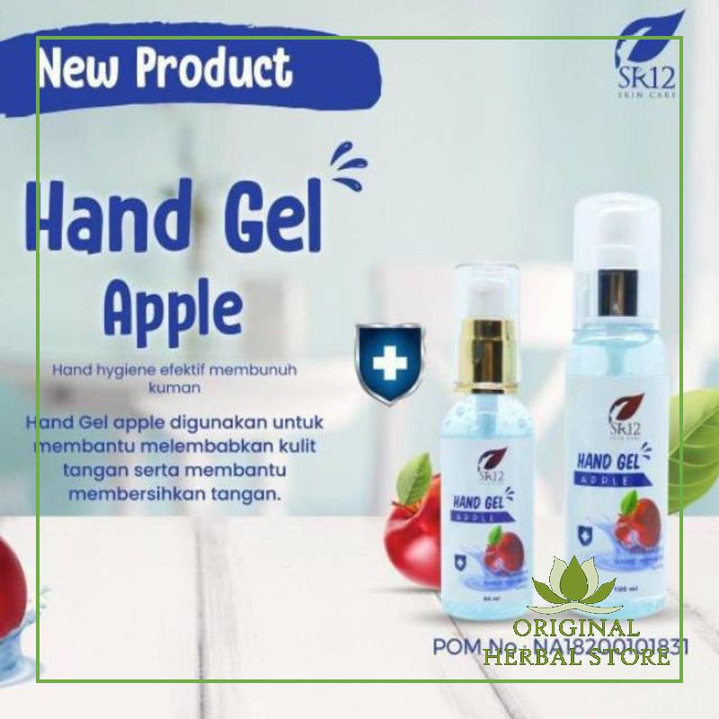 Hand Sanitizer SR12 60ml / Hand Sanitizer Gel Apple SR12 60ml / Pembasmi Kuman dan virus / Hand Rub