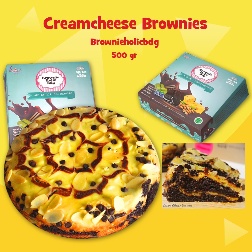Jual Fudgy Brownies Cream Cheese Brownieholicbdg Shopee Indonesia