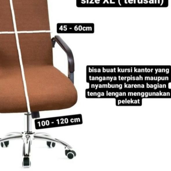 ► COVER CHAIR OFFICE SARUNG KURSI BANGKU KANTOR PUTAR BULAT KOTAK - PINK, M ☛
