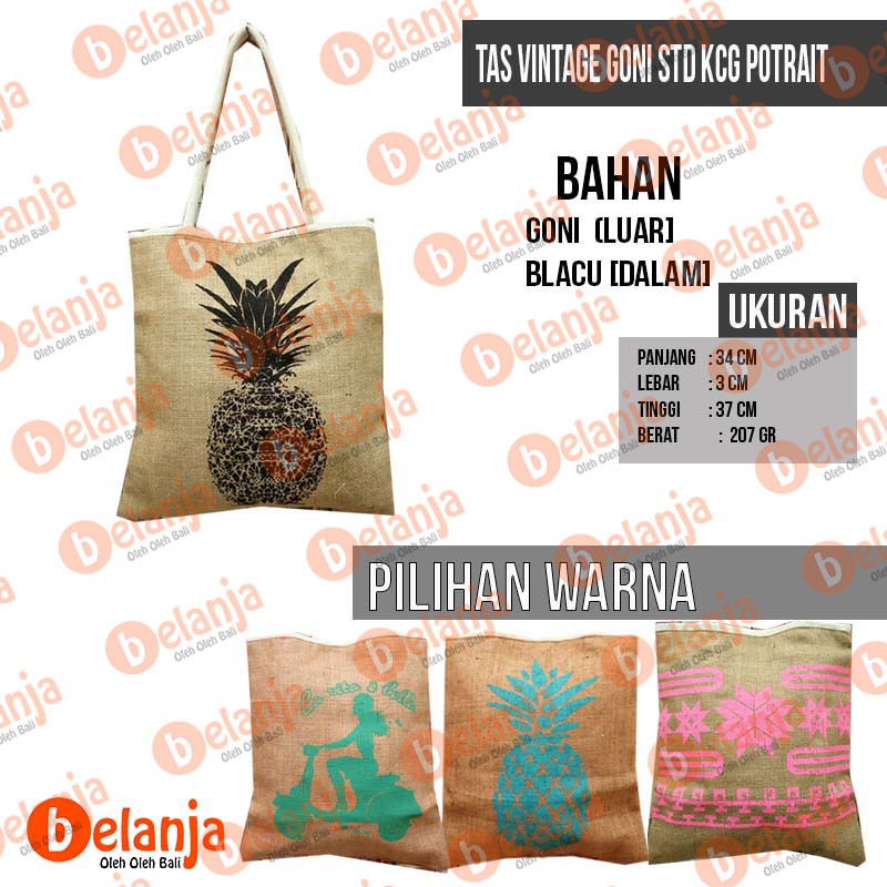 Tas Vintage Goni Std Kancing Potrait