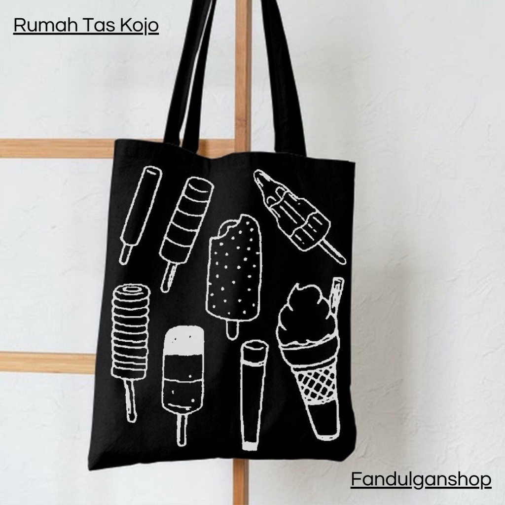 FLASH SALE 10.10 - [RESLETING] &quot;ICE CREAM&quot; TOTEBAG TERLARIS BERBAHAN SEMI KANVAS | TOTEBAG KULIAH, KERJA, SEKOLAH | TOTEBAG RESLETING | TOTEBAG BESAR | TOTEBAG KOREA | TOTEBAG TEBAL | TOTEBAG LAPTOP | TOTEBAG UNIK | TOTEBAG NONGKI | TOTEBAG POLOS