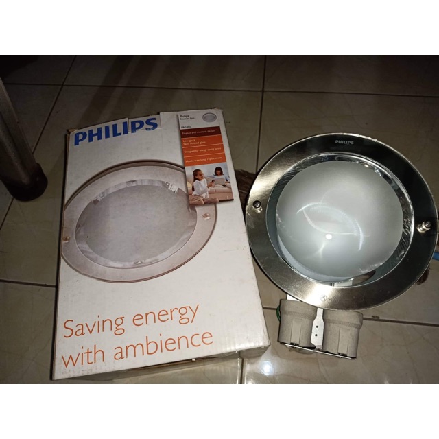 Downlight kaca Philip nikel FBG 302