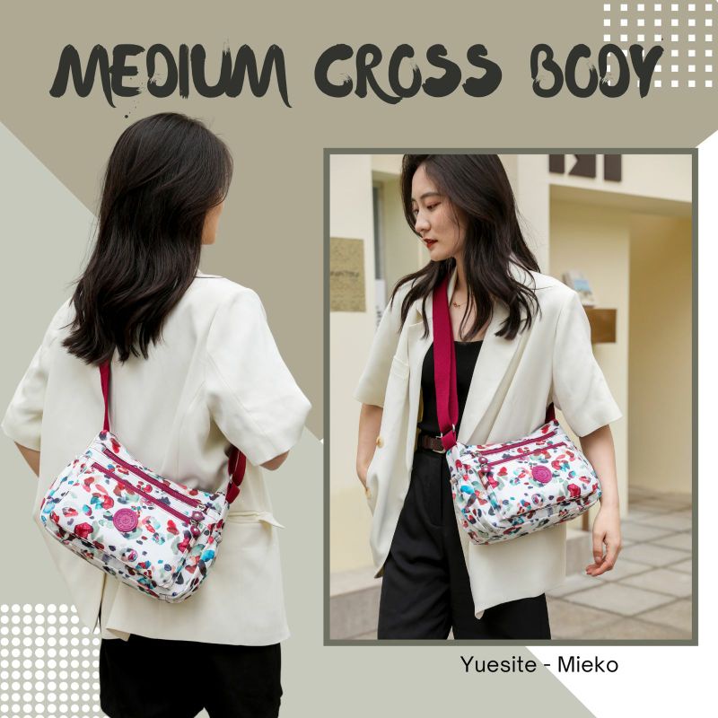 TAS SELEMPANG WANITA YUESITE MIEKO MEDIUM CROSSBODY WATERPROOF IMPORT CYUTEBAGS