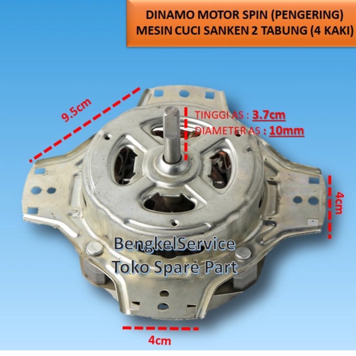 Dinamo SPIN PENGERING Motor Mesin Cuci Sanken 2 Tabung