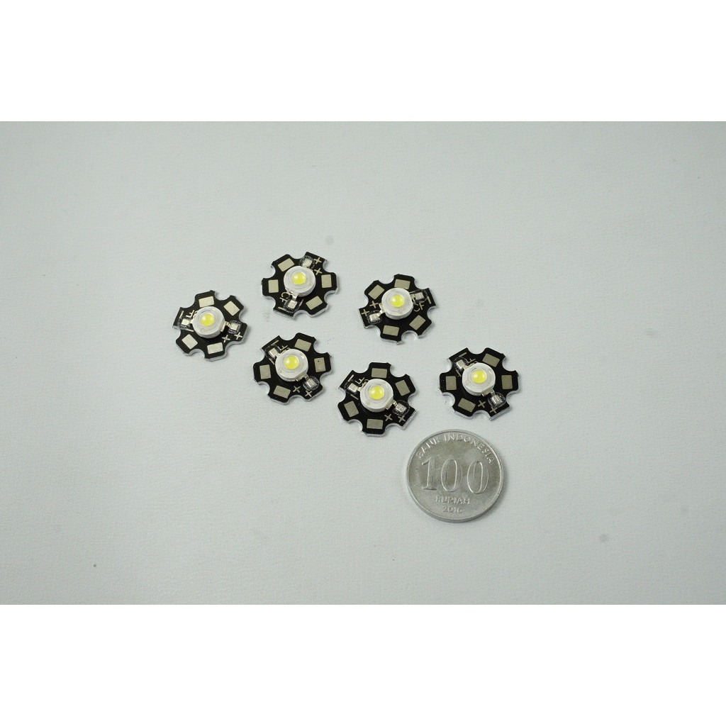 Led Hpl / High Power Led 3v 3 Watt  + Hs Led HPL Komplit pendingin