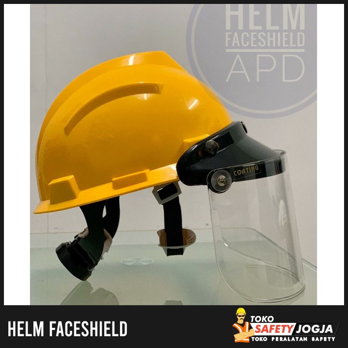 HELM FACE SHIELD APD SAFETY ANTI DROPLET PELINDUNG MUKA POLYCARBONATE SNI