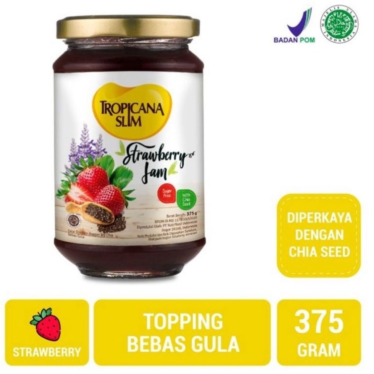 

TROPICANA SLIM STRAWBERRY JAM / SELAI STRAWBERI SUGAR FREE / STROBERI TOPPING BEBAS GULA