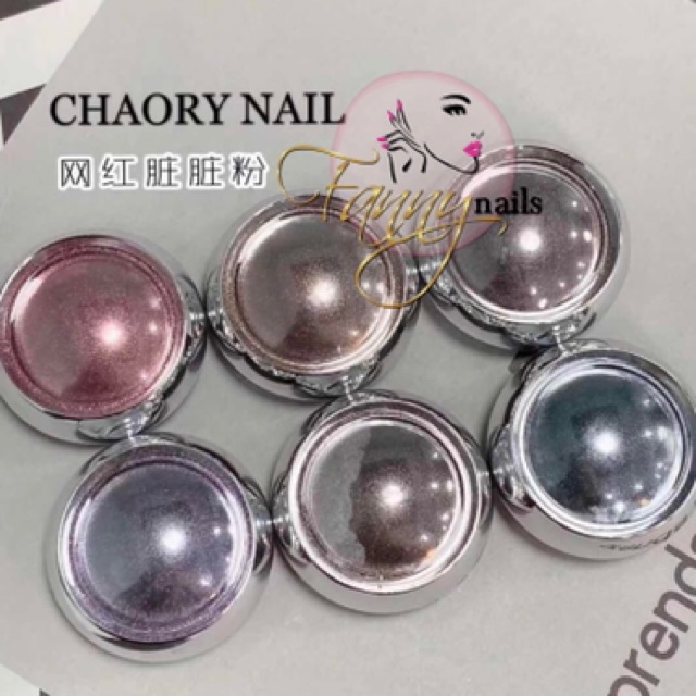 Chrome cooper powder 6 warna cool tone hiasan bubuk nailart nail acc glitter swarovski chrome bubuk