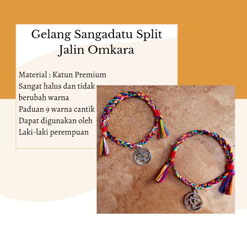 MYSAMAYU - Gelang Sangadatu Pura Besakih Khas Bali Original / Gelang Sangadatu Split Jalin Omkara / 