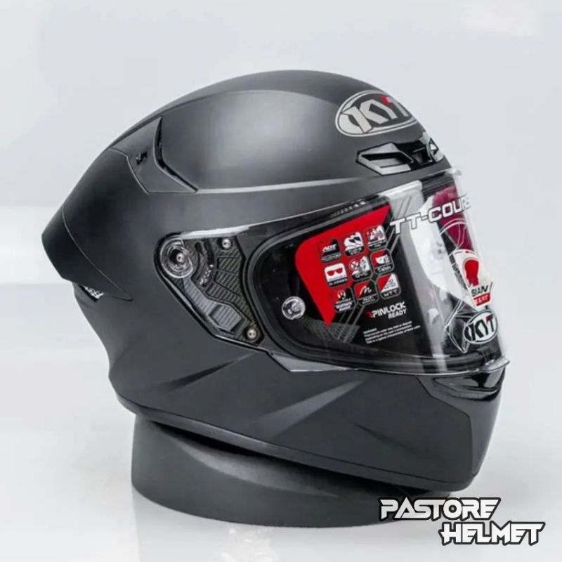 Jual Helm KYT TT Course Solid Black Doff / TTC Black Matt / Produk