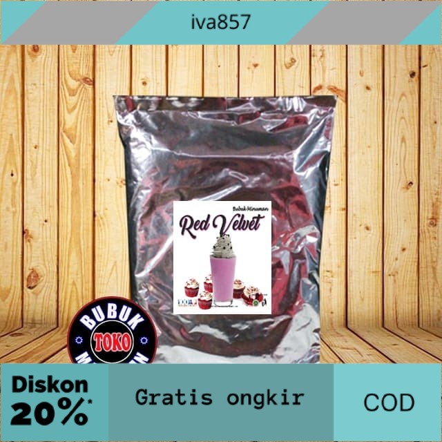 

PROMO Bubuk minuman powder drink rasa Red velvet 1kg GRATIS ONGKIR