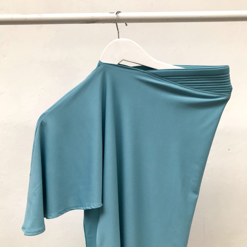 Khimar Jersey Premium / Khimar Pinguin / Khimar Jersey / Jilbab Kerudung Intant-Penguin Soft Blue