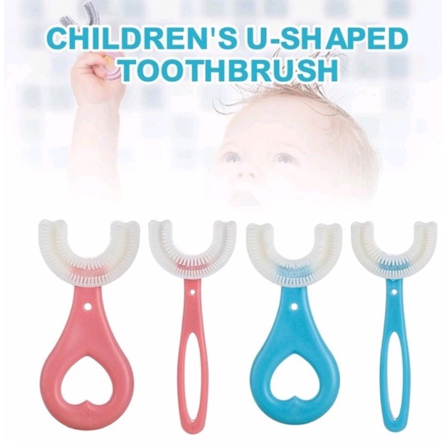 SIKAT GIGI ANAK SILIKON BENTUK U / TOOTH BRUSH BABY SILICON TYPE U 360° / TRAINING TOOTHBRUSH / SIKAT GIGI ANAK BENTUK U LEMBUT SERBAGUNA