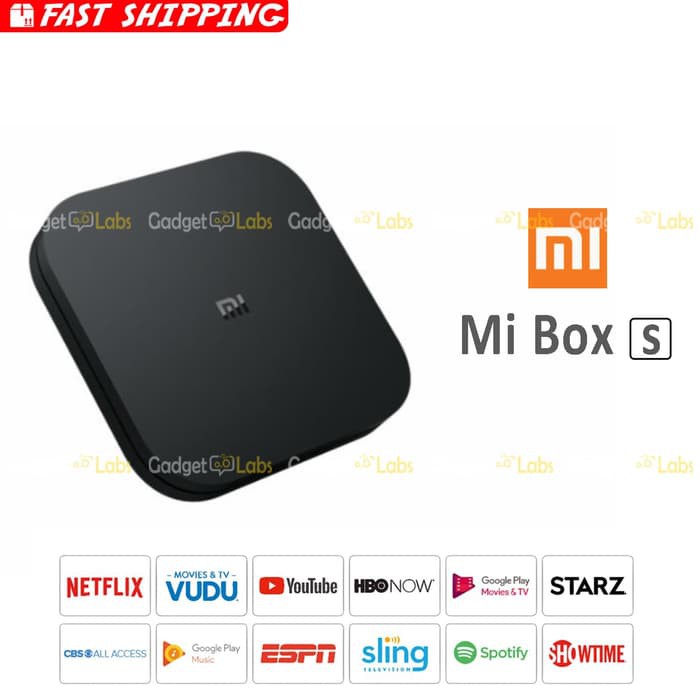 MKJ012 Xiaomi Mi Box S 4K Android TV Box Set-Top Box Black